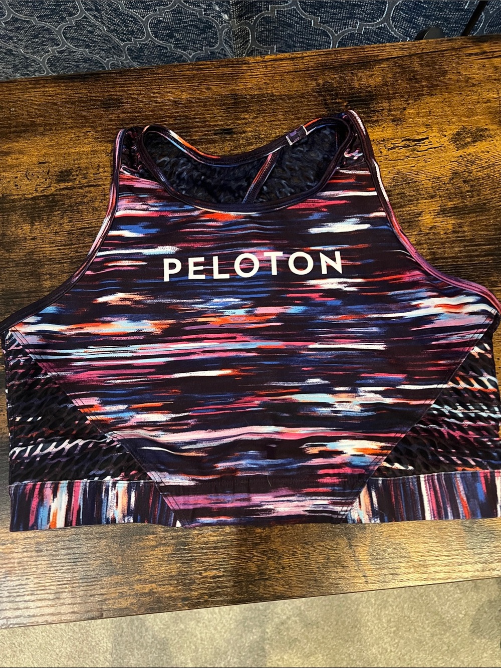 Peloton Women's Pink, Blue & Black Performance Sports Bra